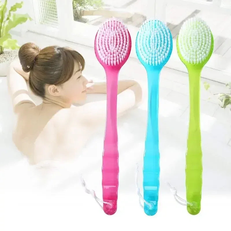 Long Handle Soft Bristle Bath Body Massage Brush - Omega Lifestyles