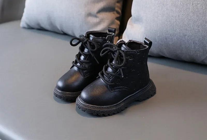 Kids Waterproof Wool Lined Height Increasing Ankle Boots