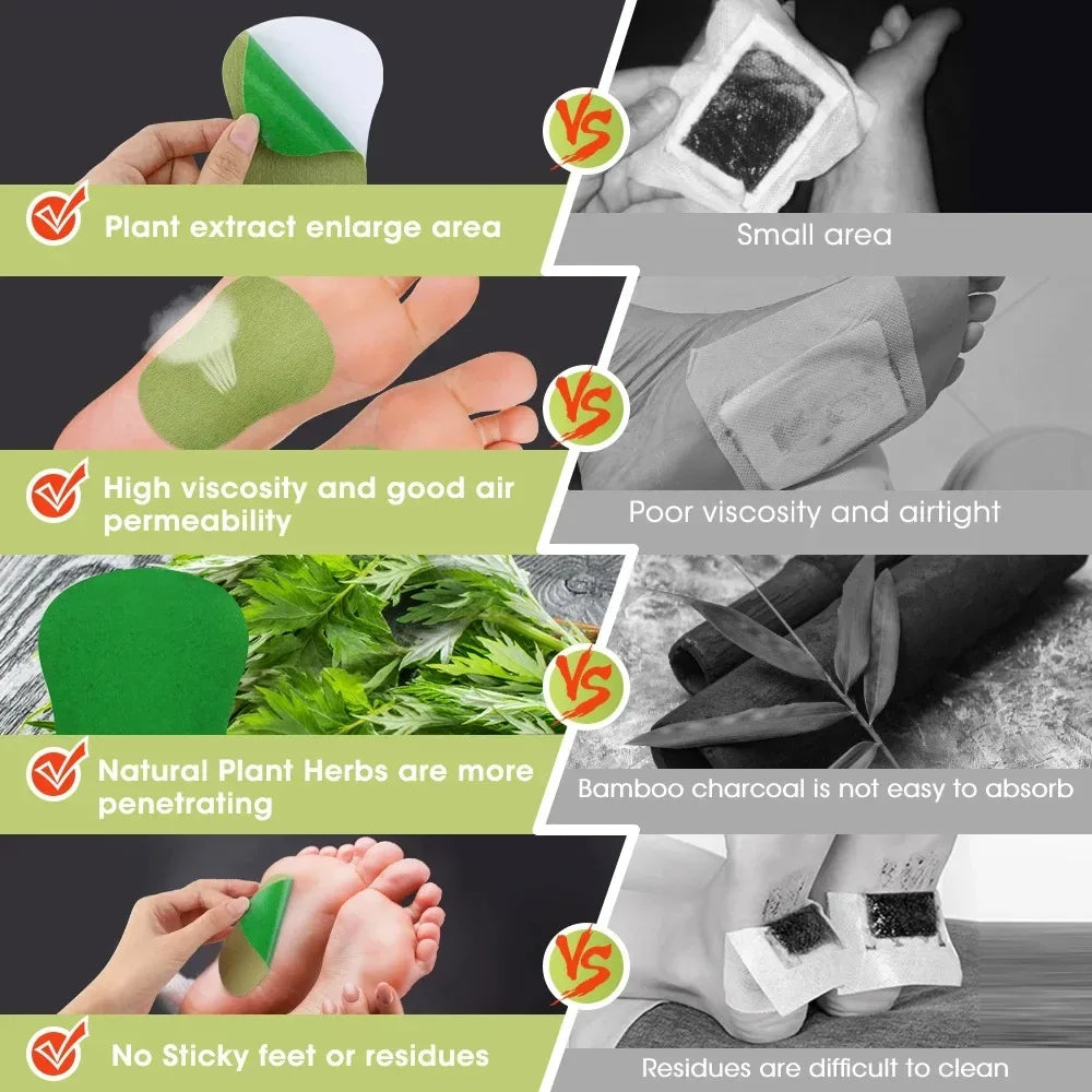 Pack Of 12 Herbal Detox Foot Care Relaxation Patches - Omega Lifestyles