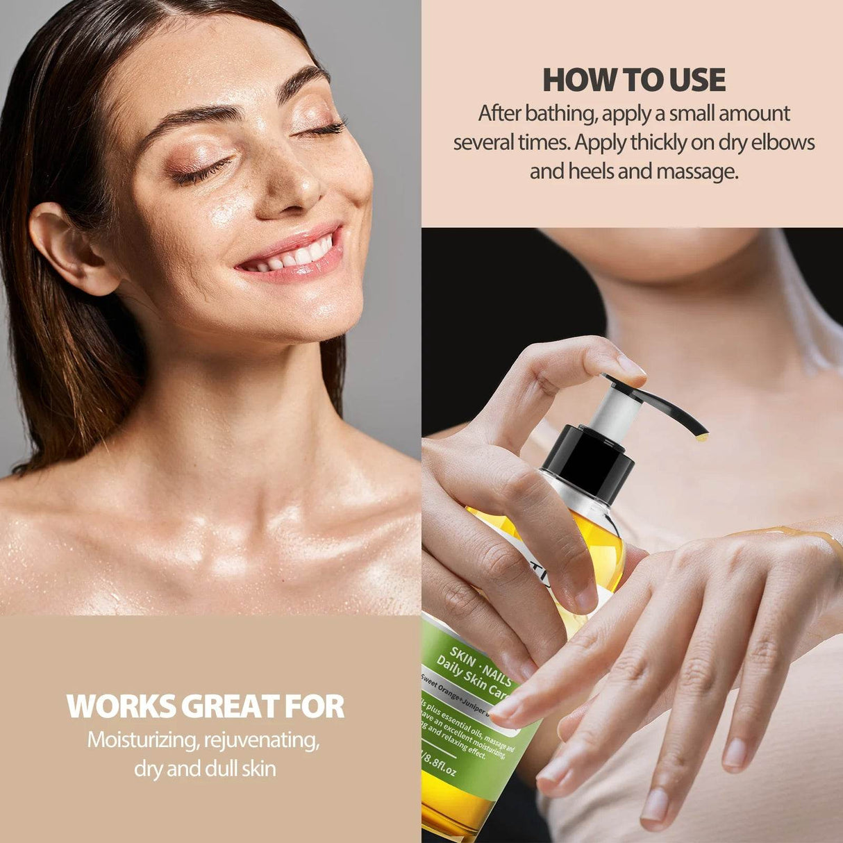 260ml Pure Essential Oil Body Massage Oil