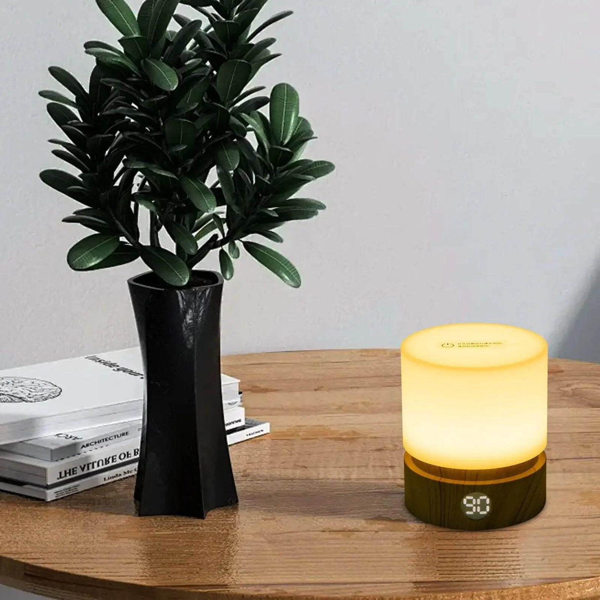 Soft Glow LED Cylindrical Bedside Night Light