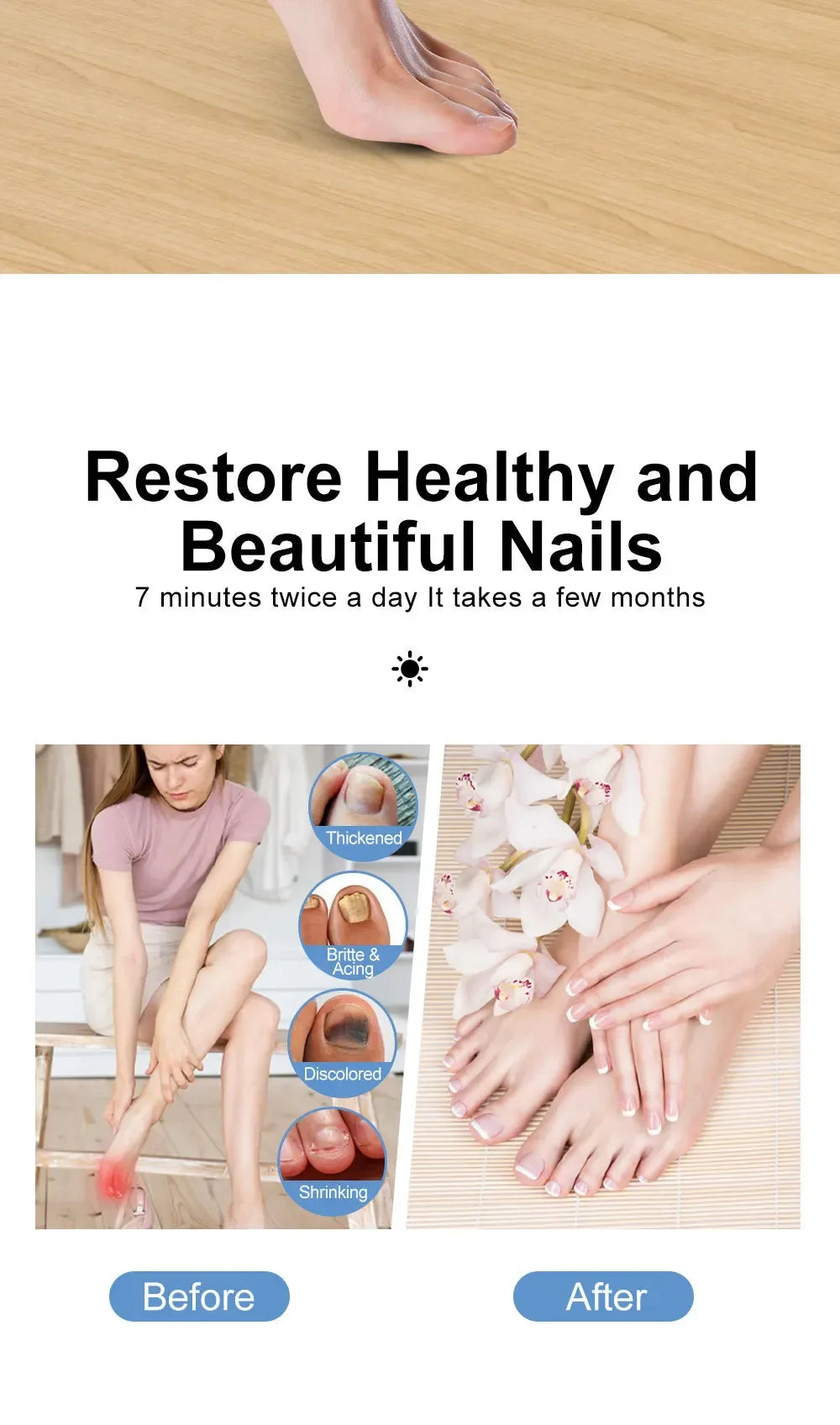 Rechargeable Nail Phototherapy Lamp UV Foot Care Tool - Omega Lifestyles