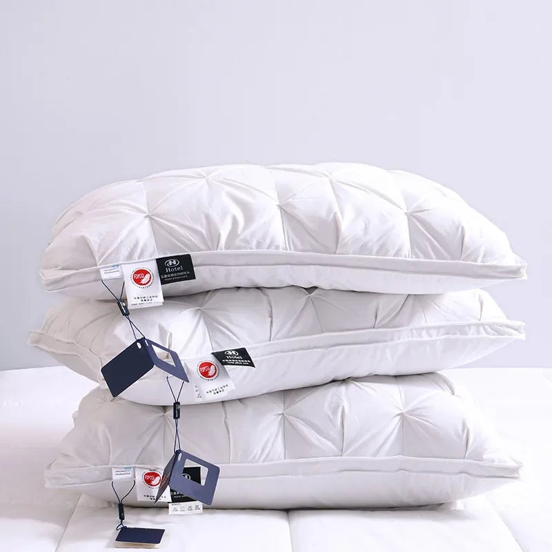 95% Goose Down Like Anti-Snore Cotton Sleeping Pillow 48x74cm Low - Omega Lifestyles