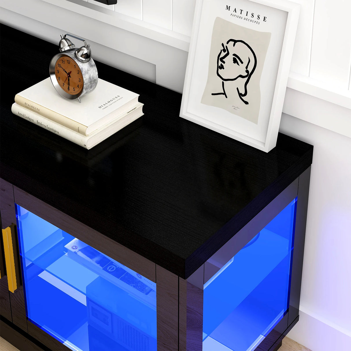 70-Inch Modern LED High Glossy Wooden TV Stand