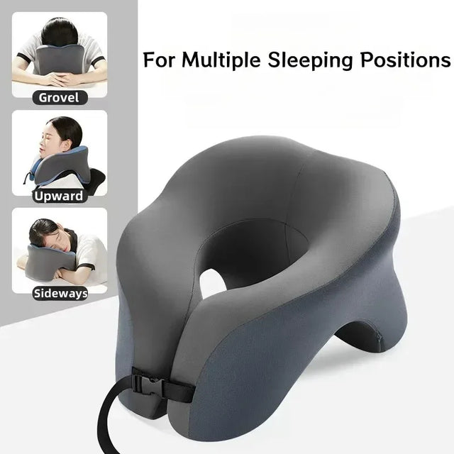 Memory Foam Travel Neck Pillow With Massage Support - Omega Lifestyles