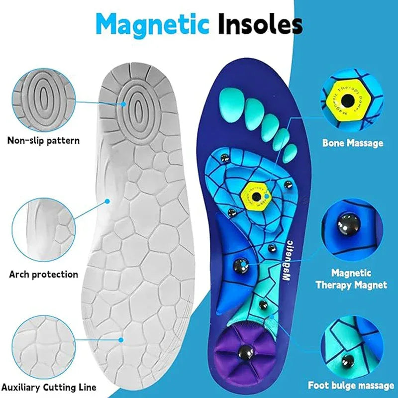 Orthopedic Magnetic Technology Shock-Absorbing Massage Insoles - Omega Lifestyles