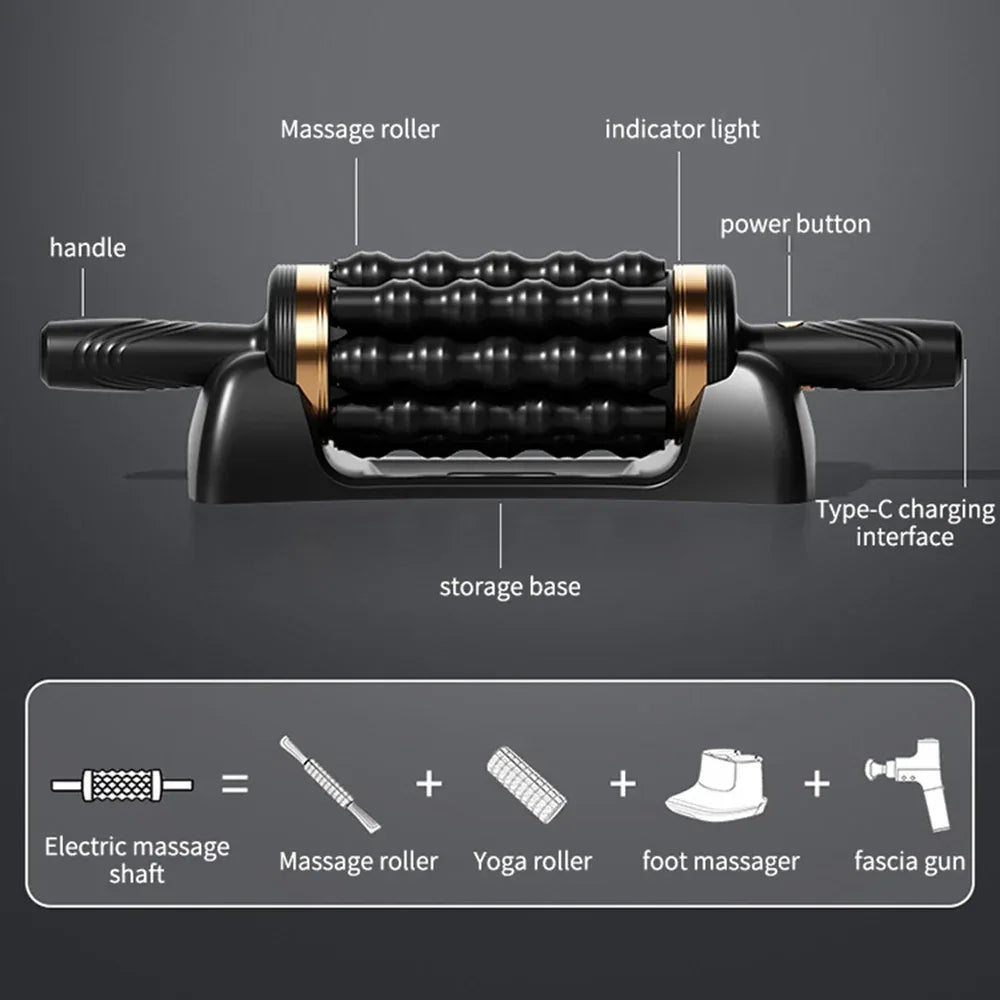 Rechargeable Electric Percussive Muscle Roller Massage Device - Omega Lifestyles