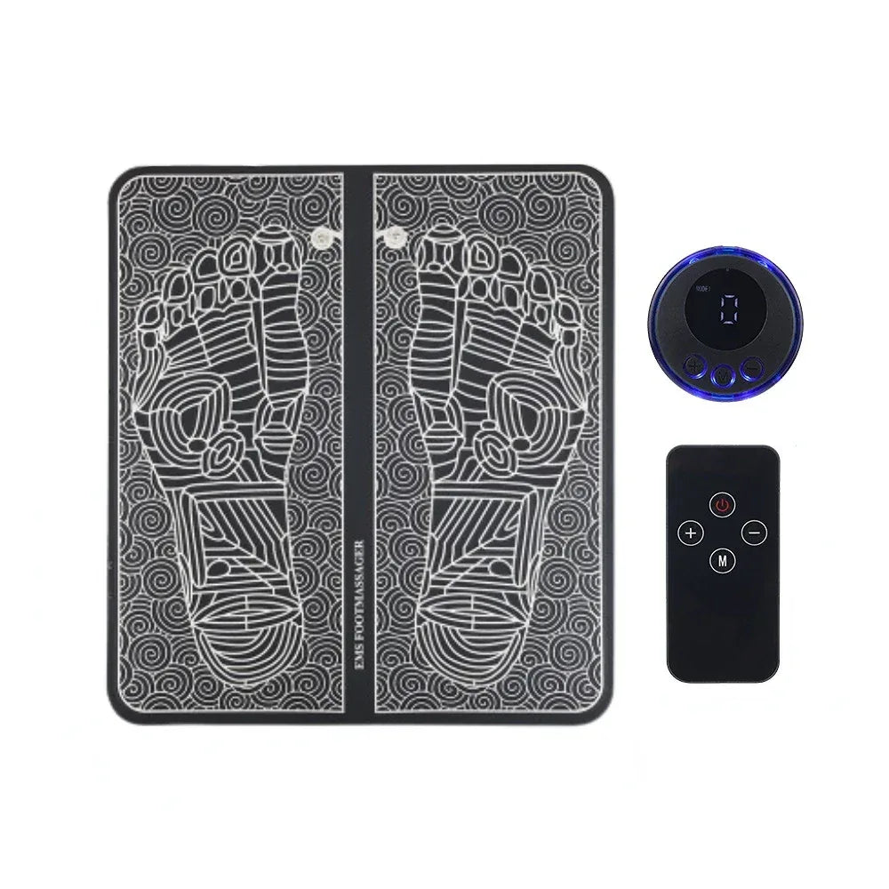 EMS Foot Massager Pad With 8 Modes And Remote Control - Omega Lifestyles