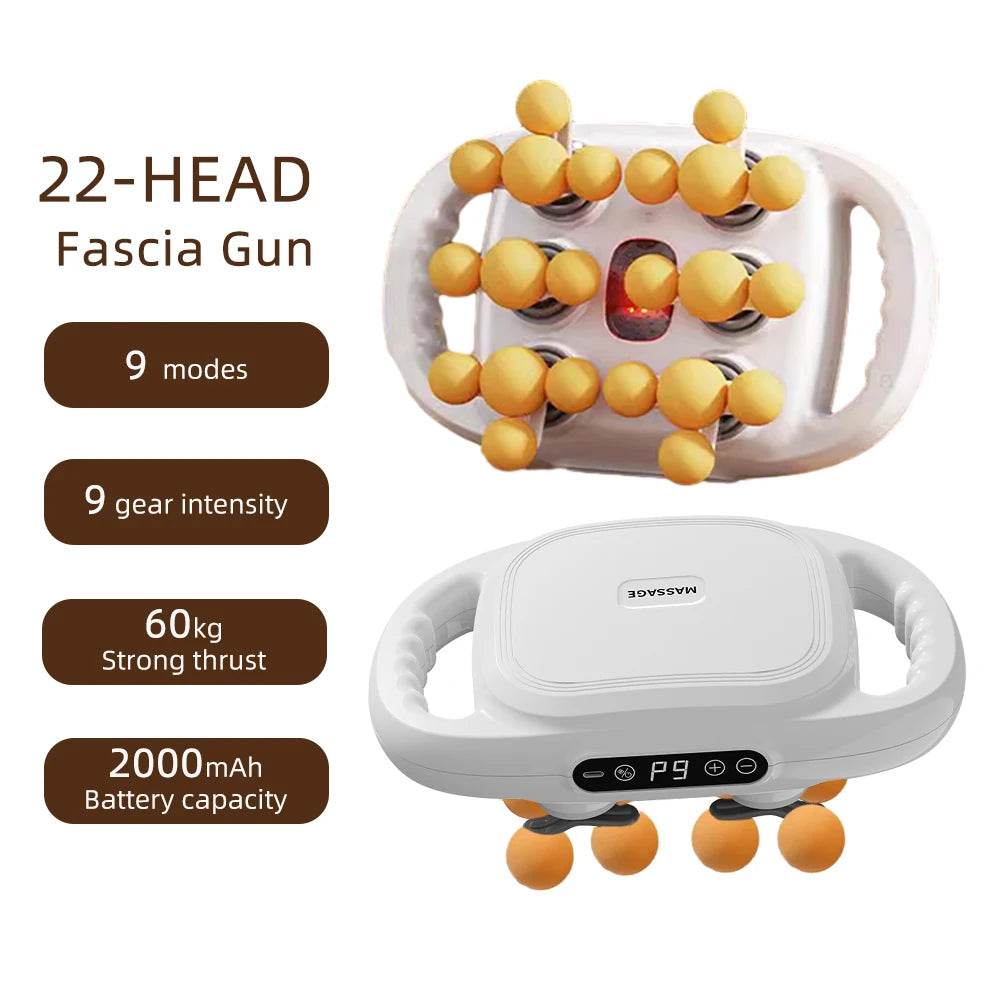 22-Head High-Frequency Vibration Body Massage Gun - Omega Lifestyles
