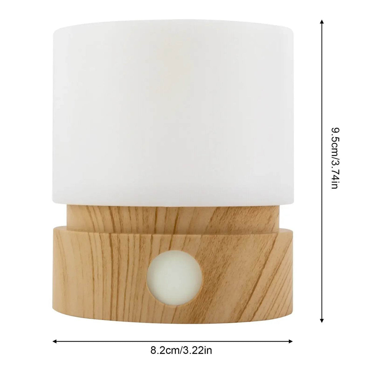 Soft Glow LED Cylindrical Bedside Night Light