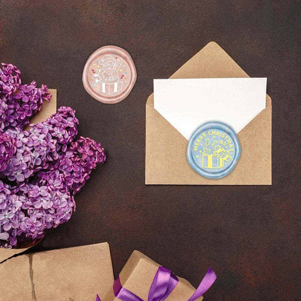 Wooden Handle Brass Wax Seal Stamp With Removable Head - Omega Lifestyles