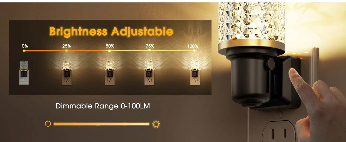 Adjustable Dimmable LED Crystal Decorative Night Light