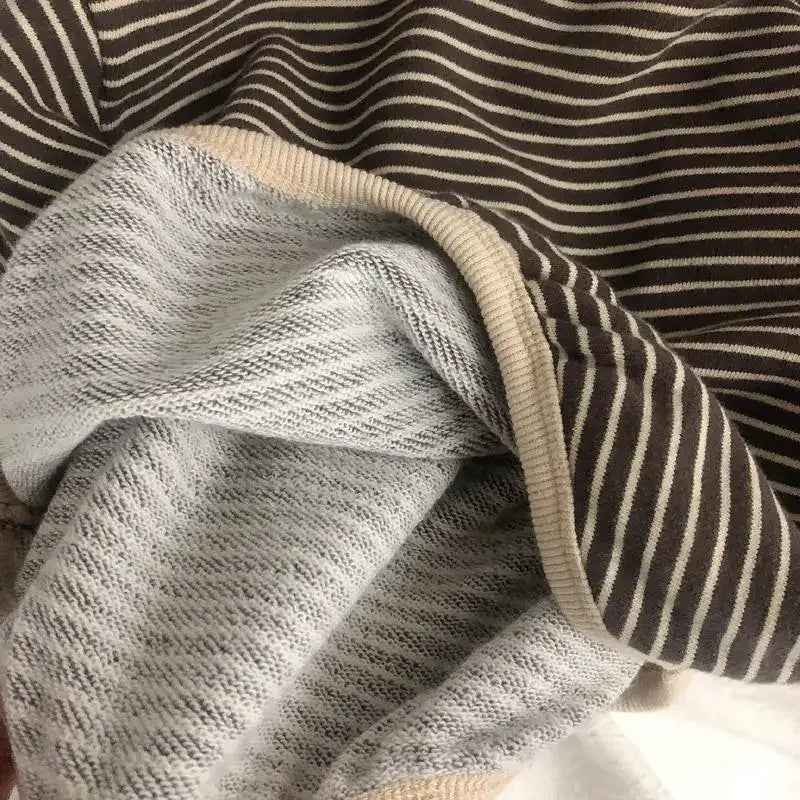 Children’s Striped Cotton Polyester Long Sleeve Tee - Omega Lifestyles