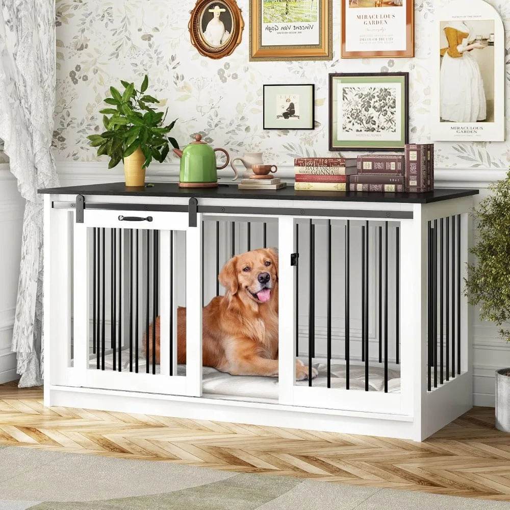 Extra Large Indoor Heavy Duty Furniture-Style Dog Crate - Omega Lifestyles