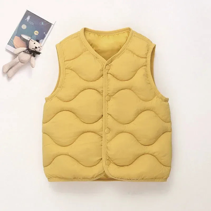 Children’s Thickened Cotton-Polyester Warm Winter Vest