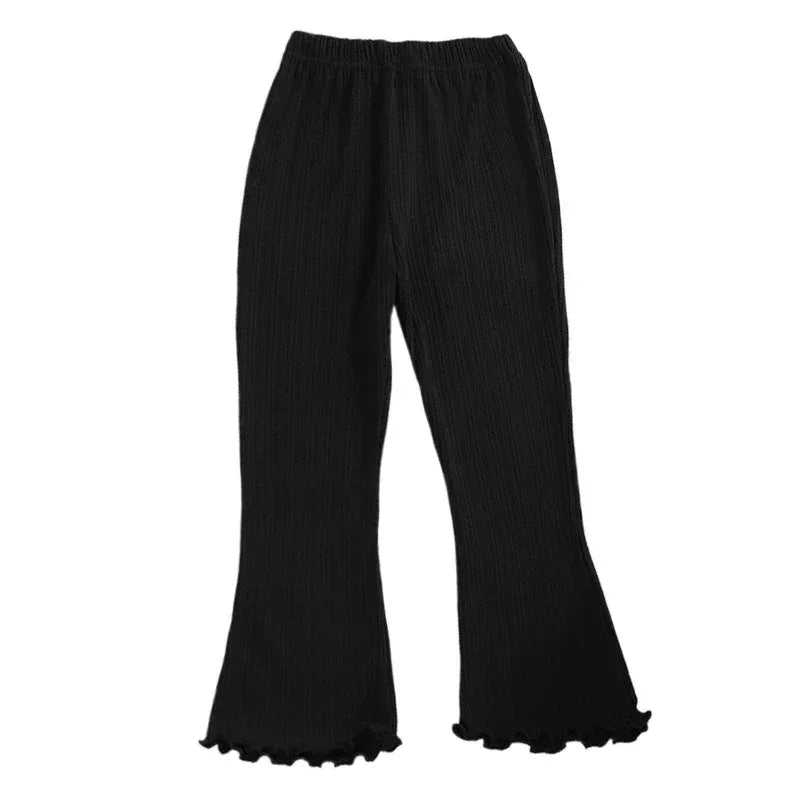 Girls Summer Casual Polyester Elastane Wide Leg Pants - Omega Lifestyles