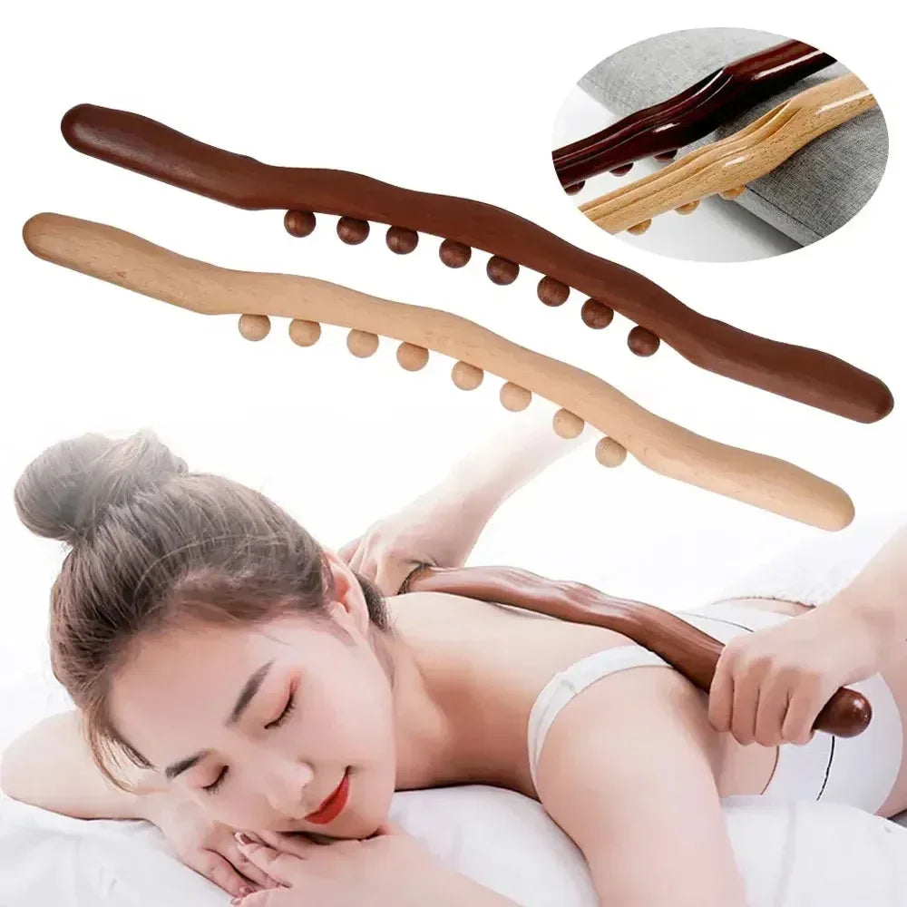 Full Body Carbonized Wood Gua Sha Massage Stick - Omega Lifestyles