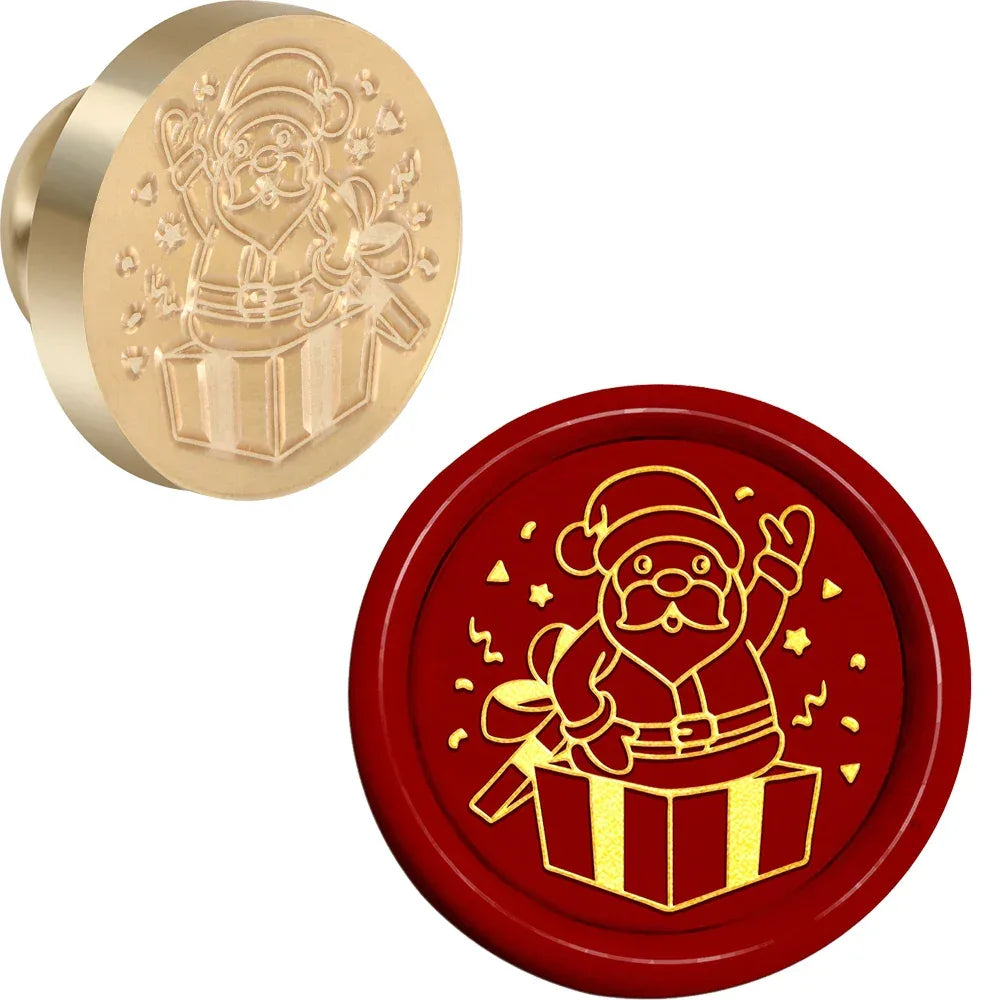 Wooden Handle Brass Wax Seal Stamp With Removable Head - Omega Lifestyles