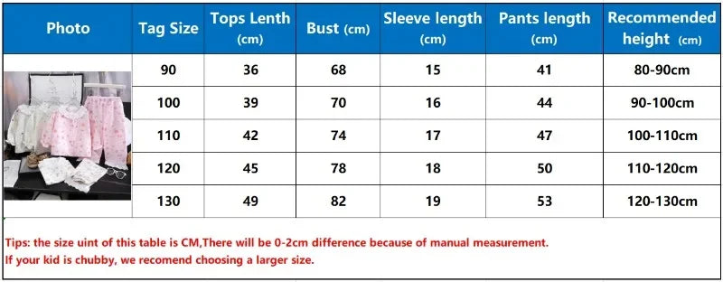 Girls Breathable Plaid Polyester Pajama Set