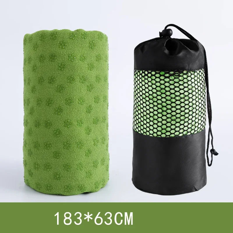 Non-Slip Sweat-Absorbent PVC Yoga Towel Mat 183x63cm - Omega Lifestyles