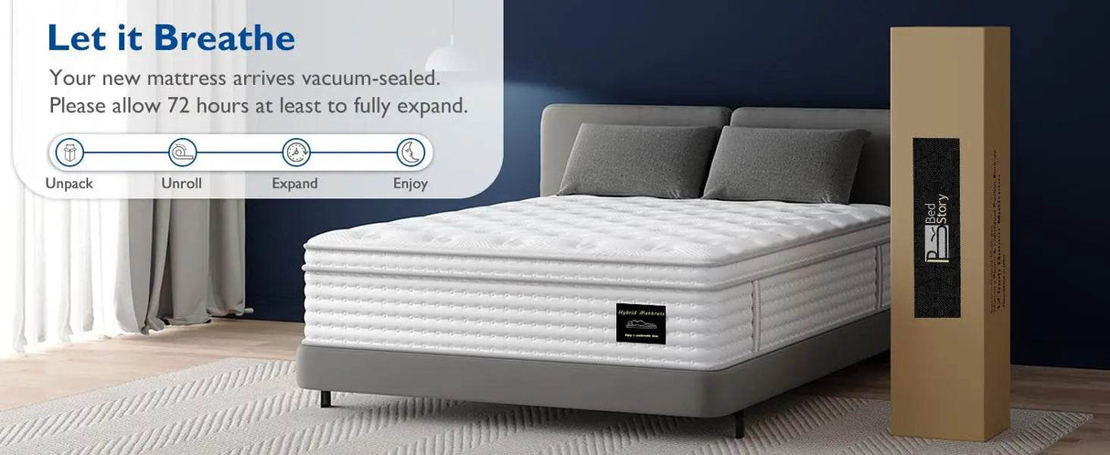 Medium Hybrid Gel Memory Foam Pocket Spring Mattress - Sleep Galleria
