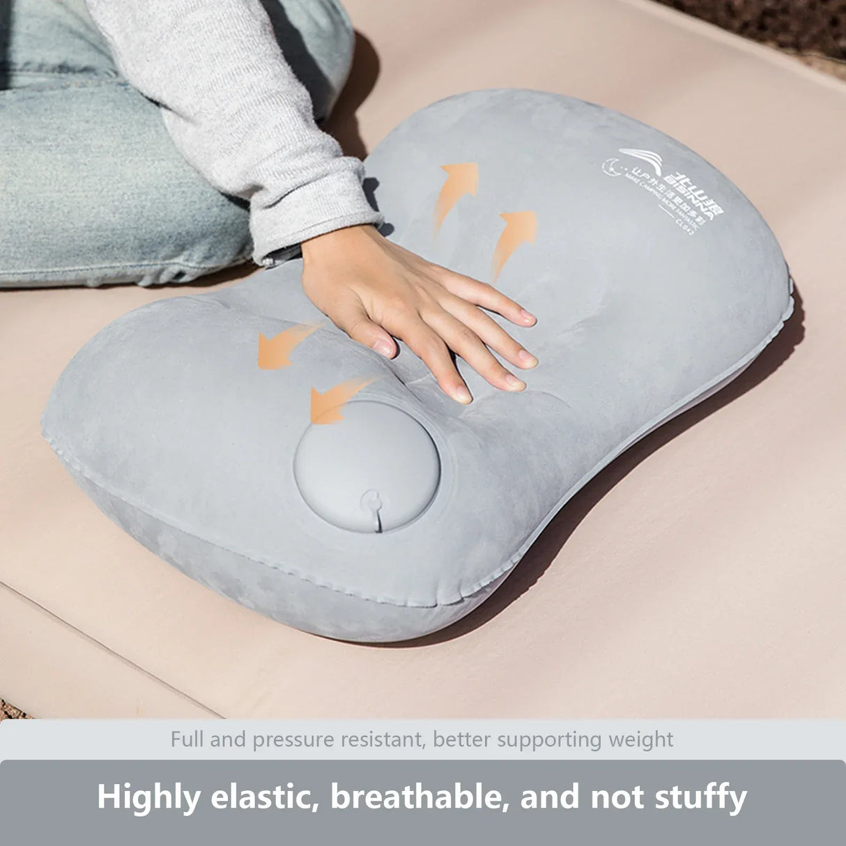 Inflatable Portable Camping Pillow With Built-In Pump - Omega Lifestyles