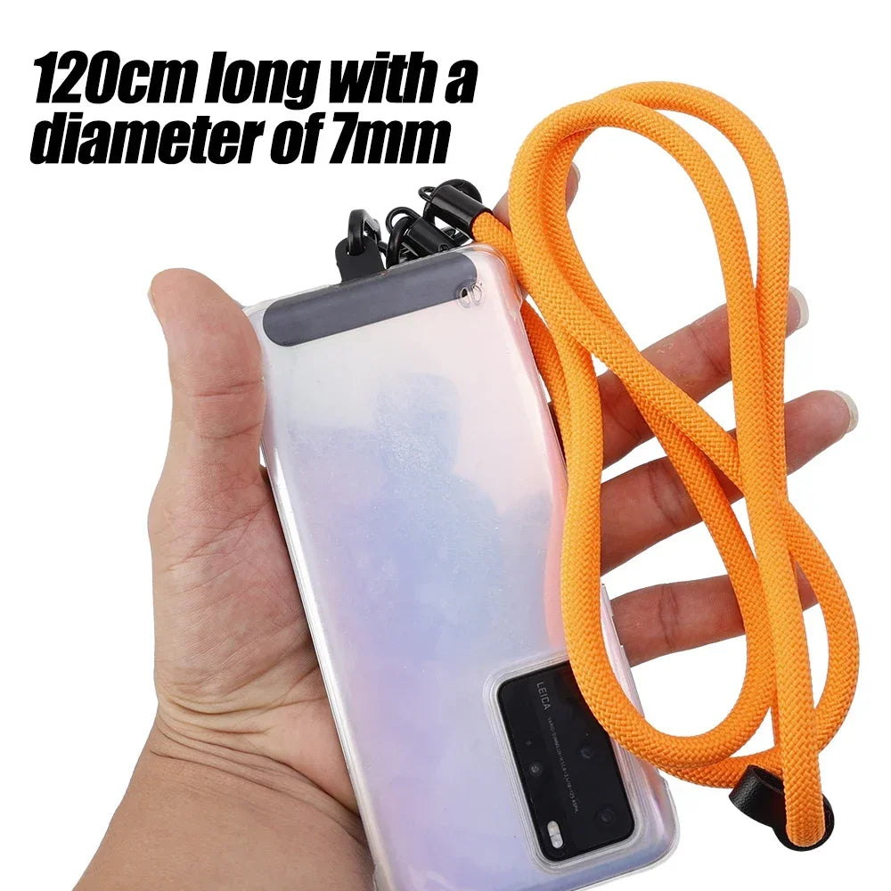 120cm Thick Adjustable Polyester Crossbody Phone Lanyard