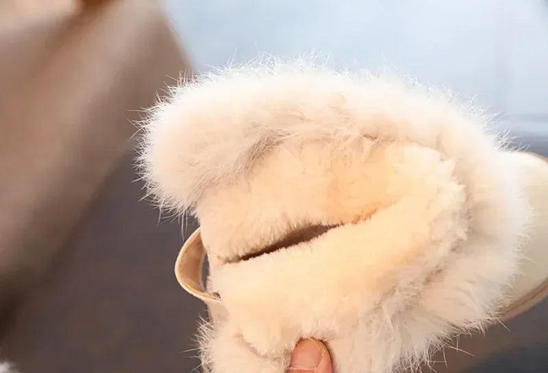 Waterproof Children Winter Ankle Fur Boots with Soft Sole - Omega Lifestyles