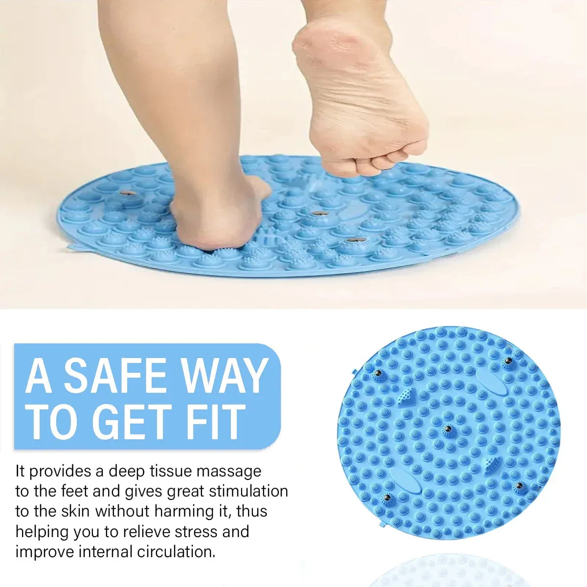 Magnetic Finger Pressure Foot Massage Therapy Pad - Omega Lifestyles