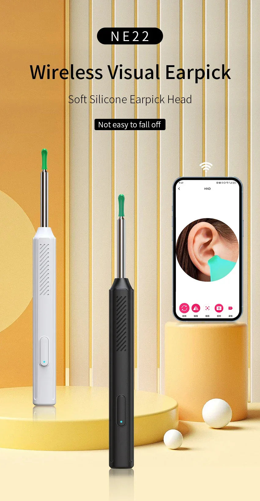 Wireless Visual Ear Cleaner With Camera Endoscope Tool - Omega Lifestyles