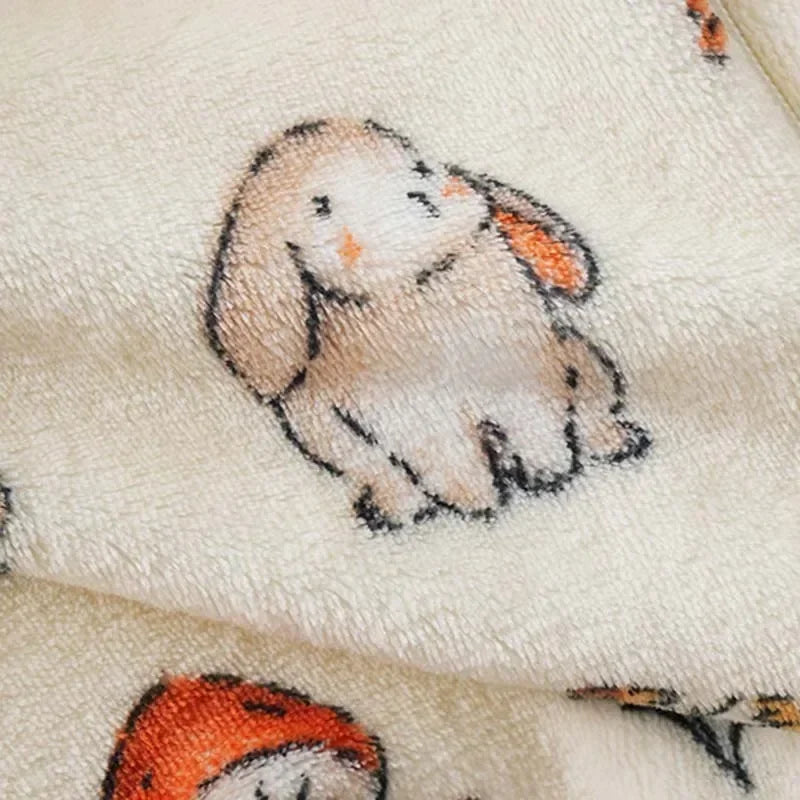 Kids Winter Plush Flannel Fleece Panda Pajamas