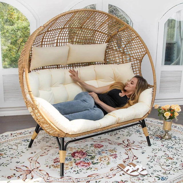 Oversized Double Egg Chair With Cushions - Omega Lifestyles