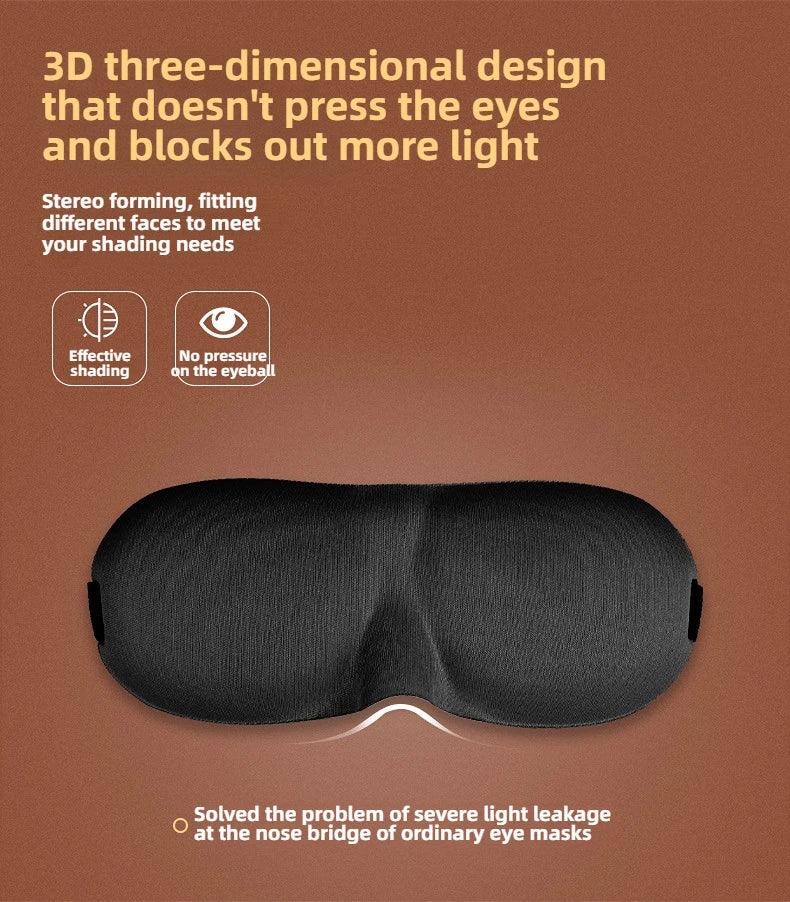 3D Contoured Memory Foam Light-Blocking Sleep Mask - Omega Lifestyles