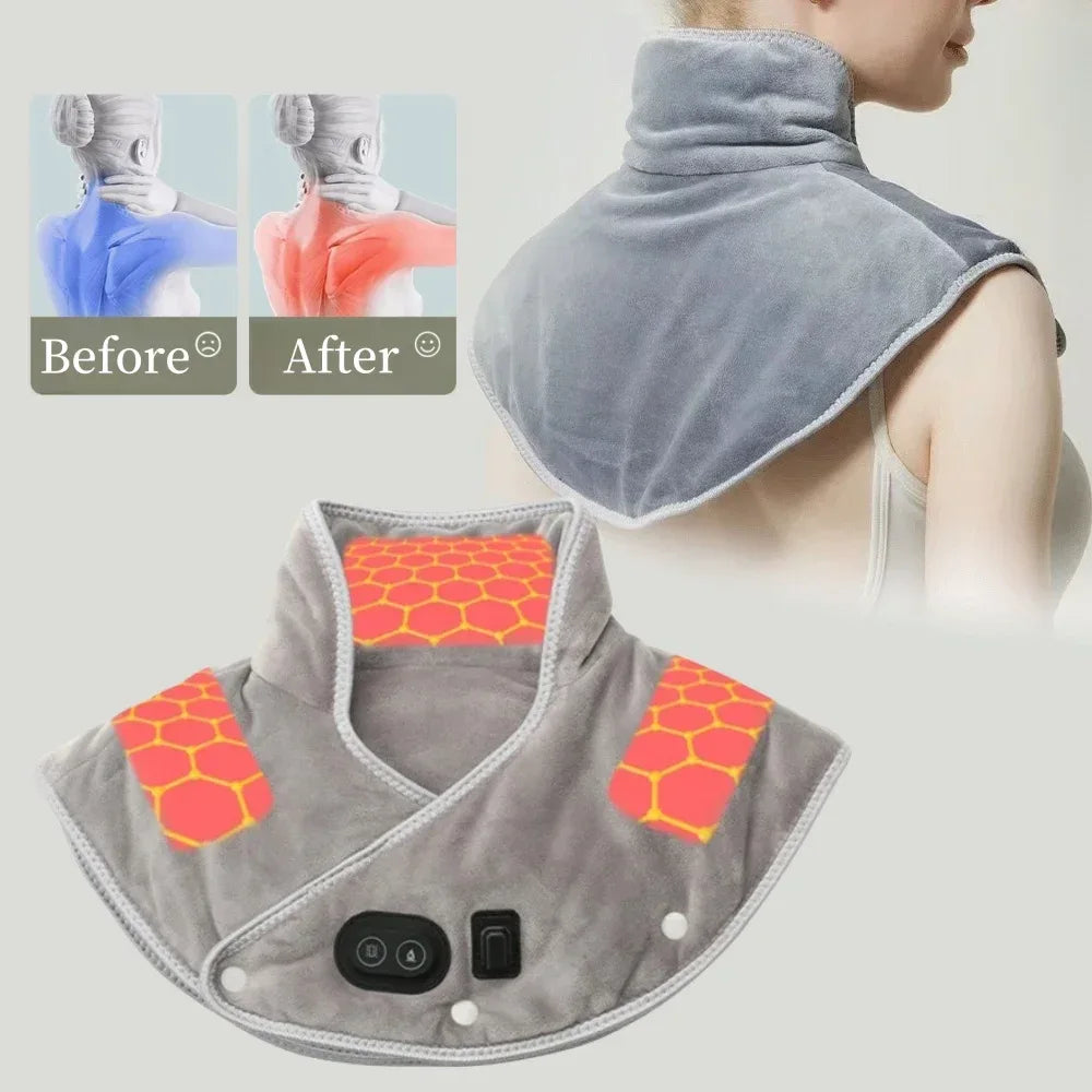 USB Electric Heating Neck Shoulder Massager Thermal Compress Wrap - Omega Lifestyles