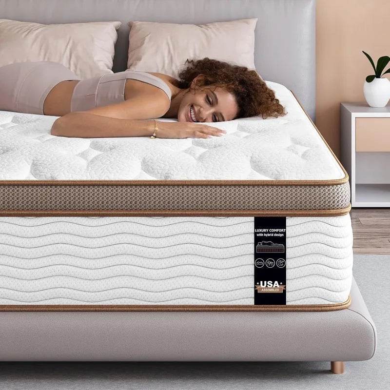 Medium Hybrid Pocket Spring Mattress 14 Inch - Sleep Galleria