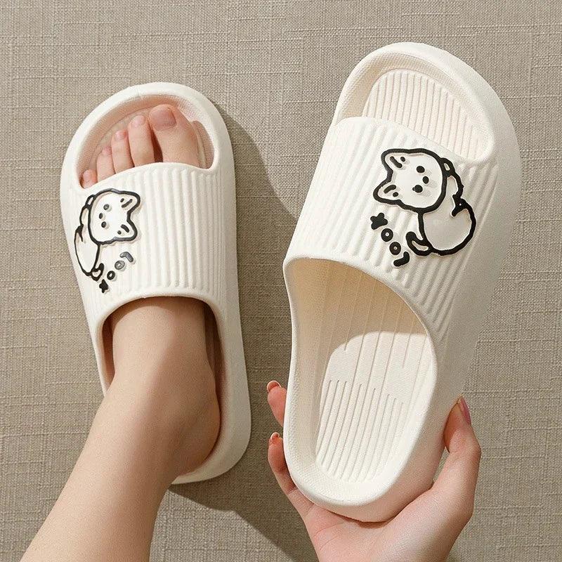 Women’s Thick Platform Non-Slip Indoor Cartoon Slippers - Omega Lifestyles