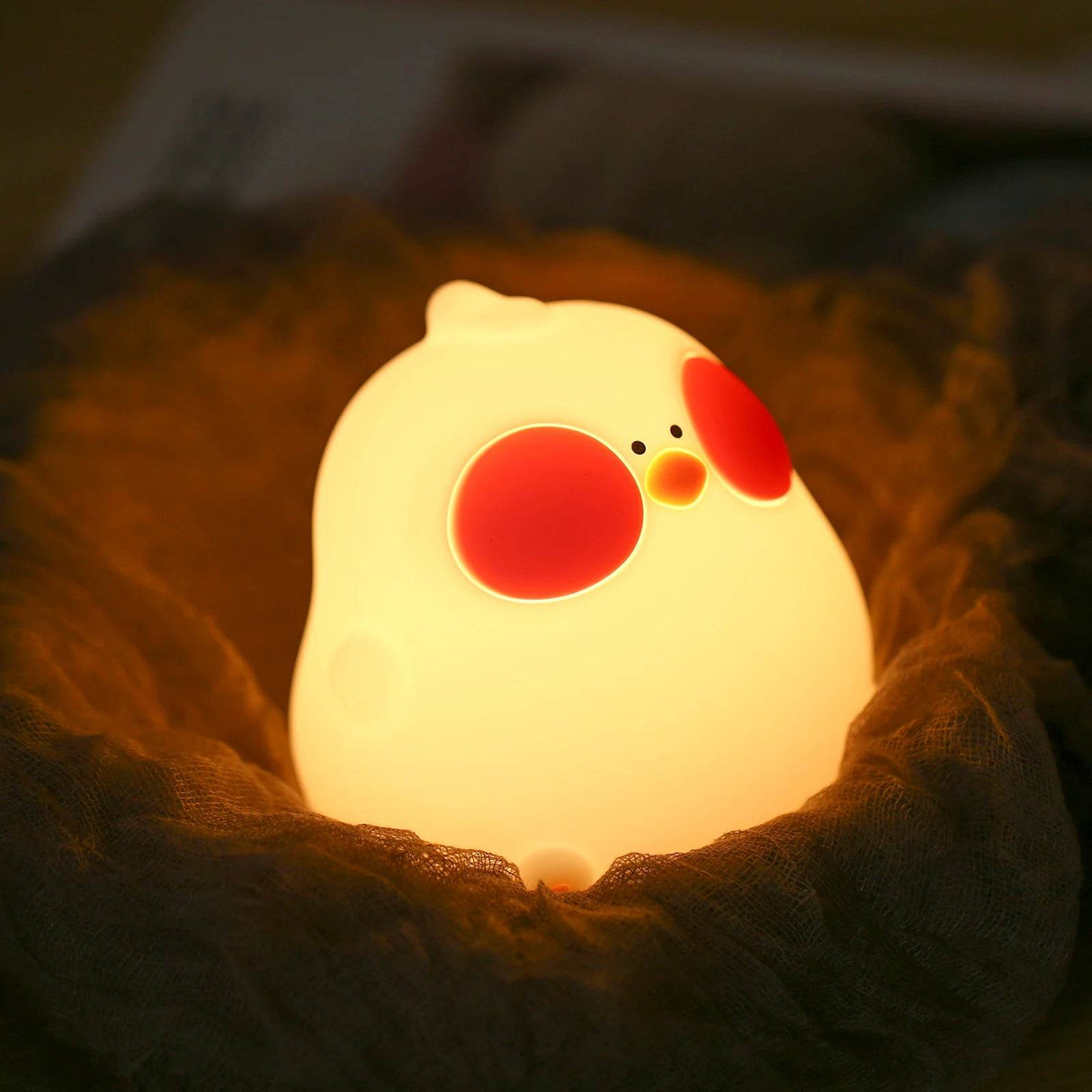 Cute Silicone Chicken RGB Color Changing Rechargeable Night Light