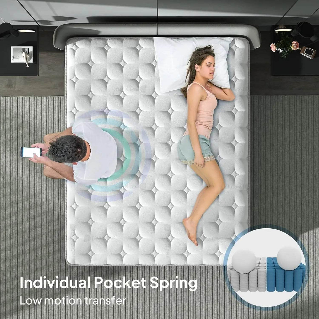 Medium Gel-Infused Hybrid Memory Foam Mattress - Sleep Galleria