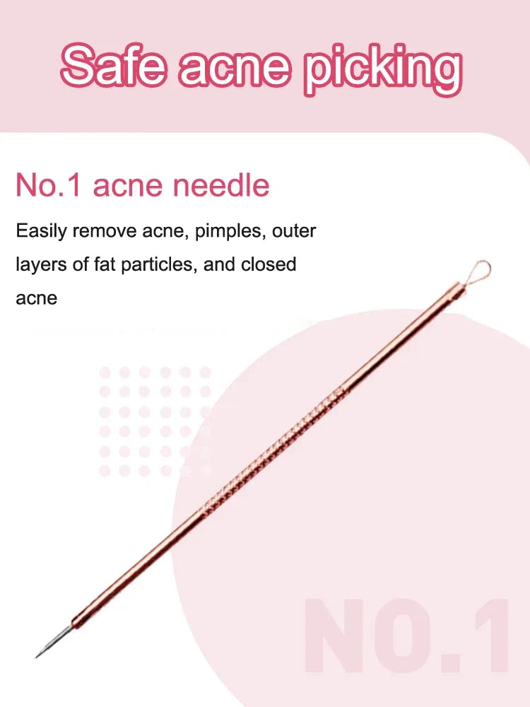 4-Piece Stainless Steel Acne Needle Tool Set - Omega Lifestyles