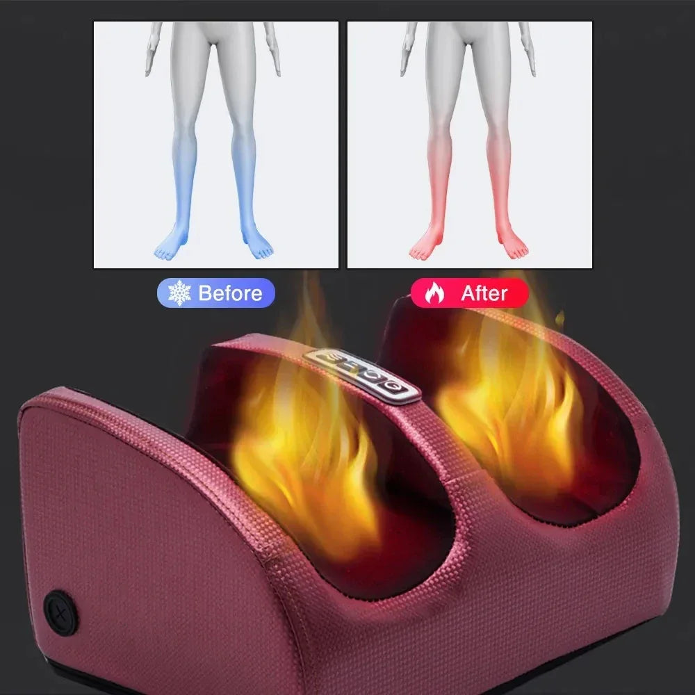 Electric Foot Massager With Kneading Heat Therapy - Omega Lifestyles