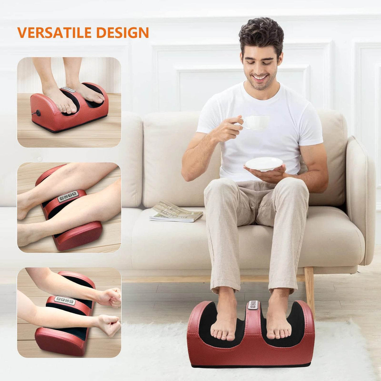 Electric Foot Kneading Massager With Heating Function