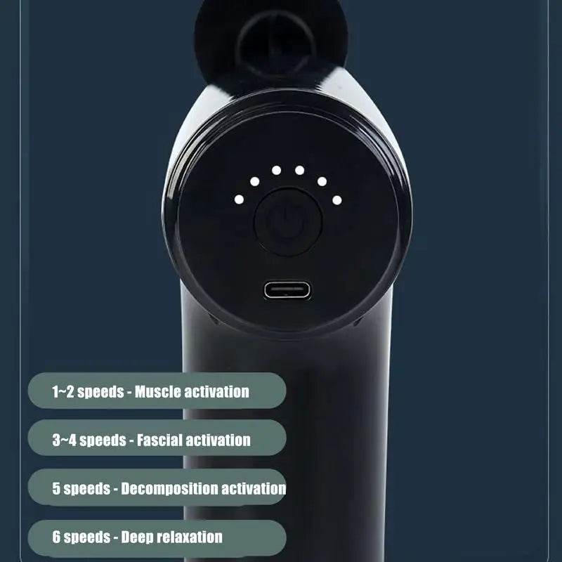 Portable Quiet Handheld Electric Muscle Massager with 4 Heads - Sleep Galleria