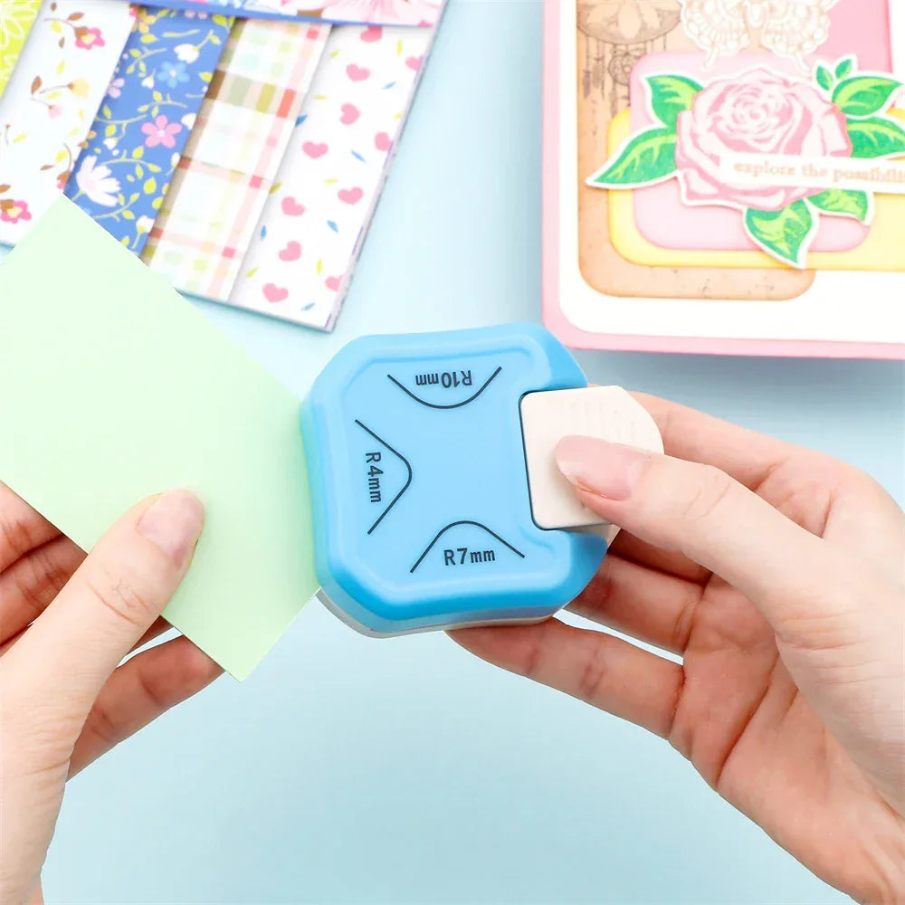 3-Way Ergonomic Paper Corner Rounder Punch Tool - Omega Lifestyles
