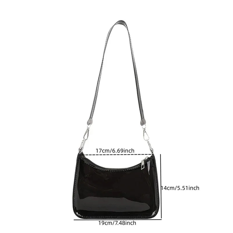 Clear PVC Small Zipper Shoulder Bag For Women - Omega Lifestyles