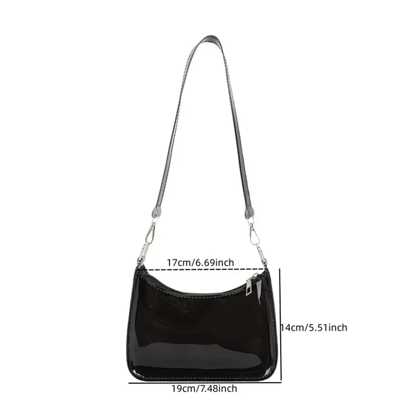 Clear PVC Small Zipper Shoulder Bag For Women - Omega Lifestyles
