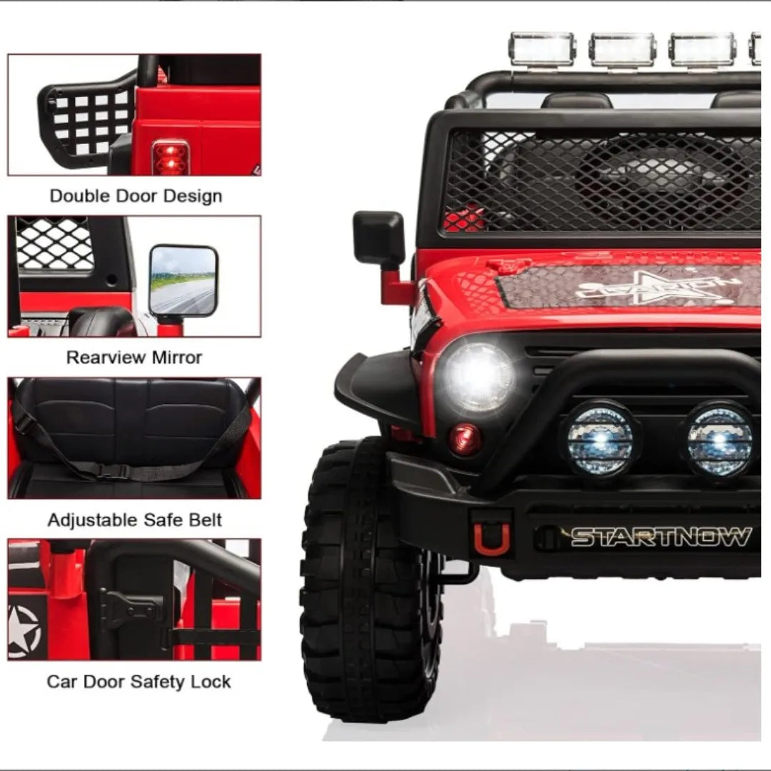 12V Electric 2-Seater Kids Ride On Truck Car With Remote