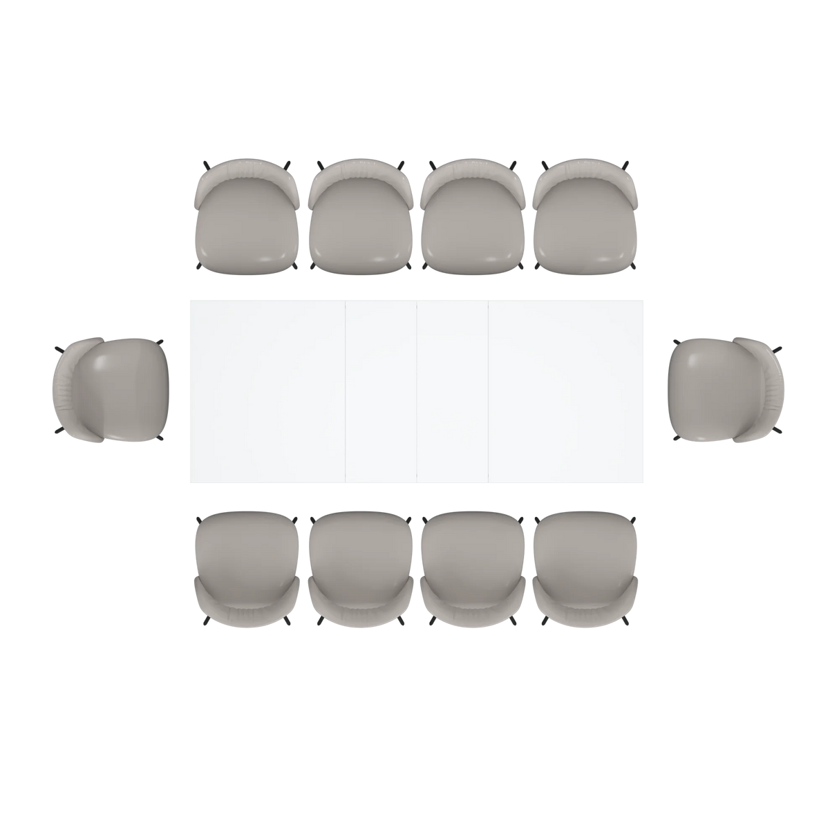 Modern Extendable Wooden Dining Table For 6 To 10 Persons