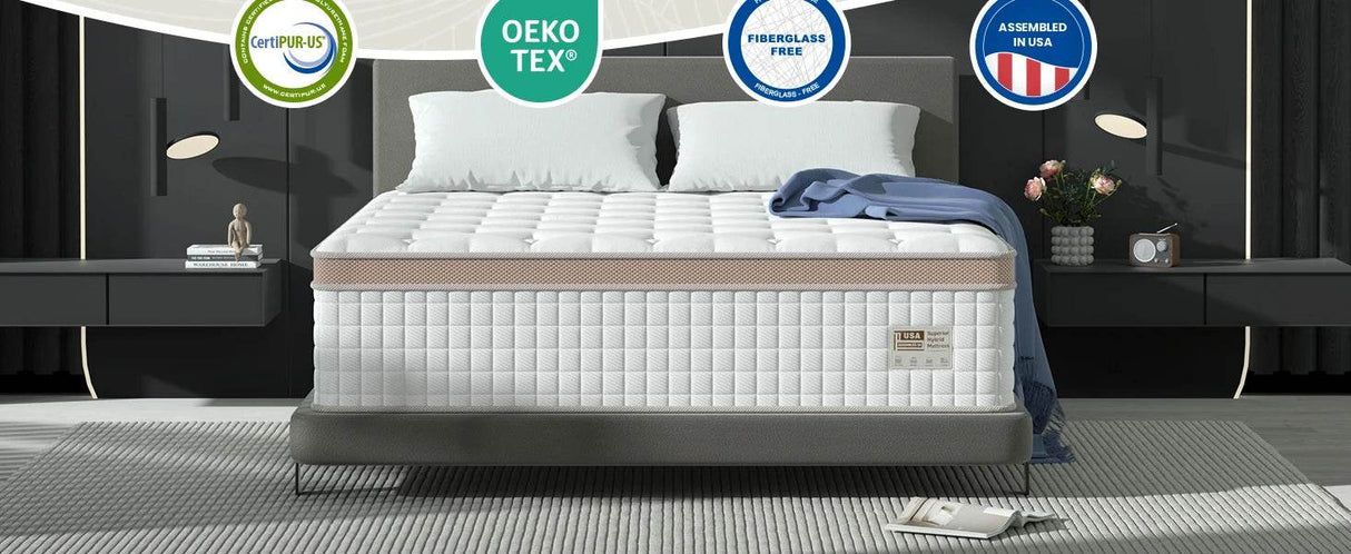 Medium Gel-Infused Hybrid Memory Foam Mattress - Sleep Galleria