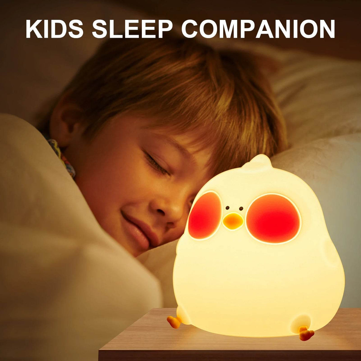 Cute Silicone Chicken RGB Color Changing Rechargeable Night Light