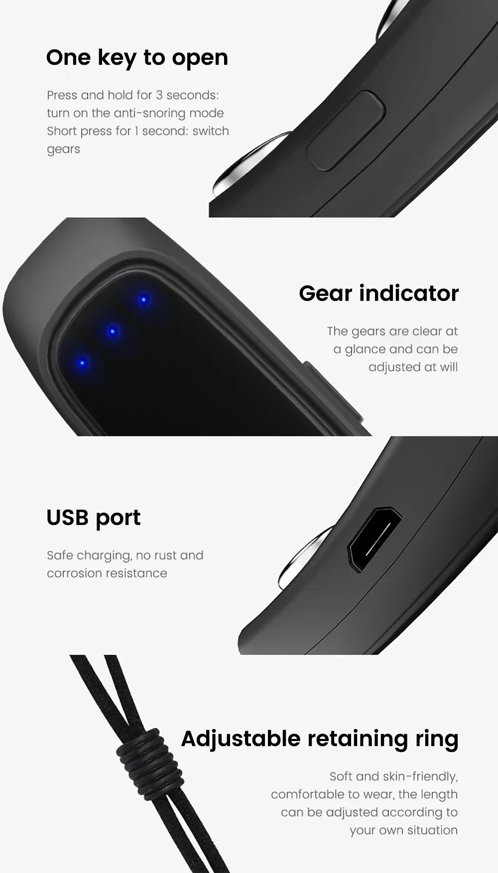 Smart Portable EMS Pulse Anti Snoring Sleep Aid Device - Omega Lifestyles